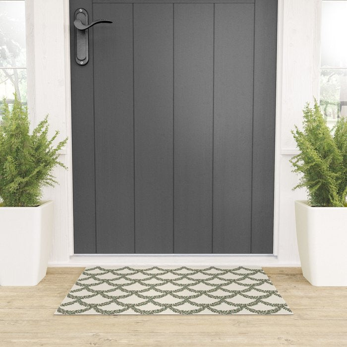 Boughs of Holly Pattern Welcome Mat Gallery Image 3