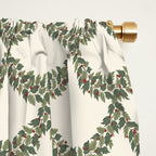 Boughs of Holly Pattern Window Curtain Gallery Image 2
