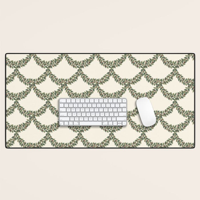 Boughs of Holly Pattern Desk Mat Gallery Image 1