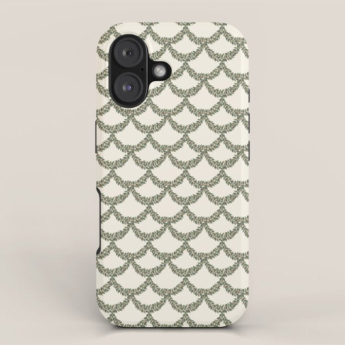 Boughs of Holly Pattern iPhone Case Gallery Image 1