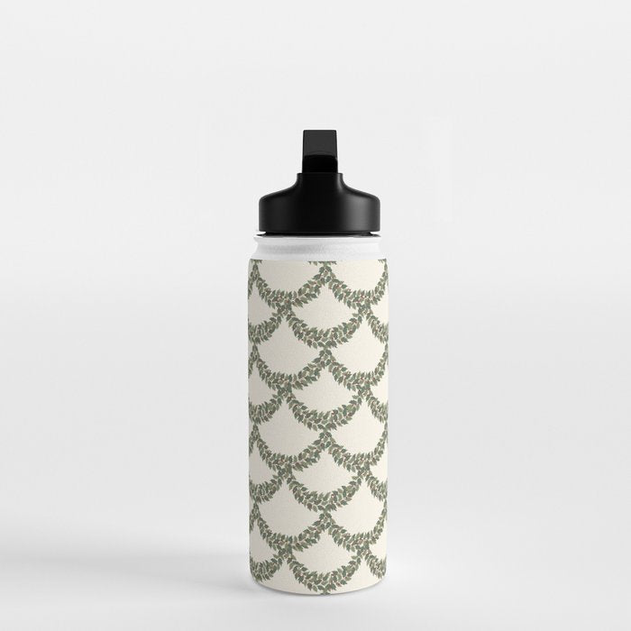 Boughs of Holly Pattern Water Bottle Gallery Image 3