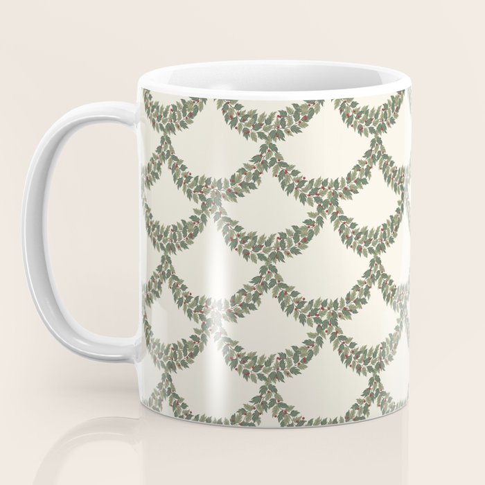 Boughs of Holly Pattern Coffee Mug Gallery Image 3