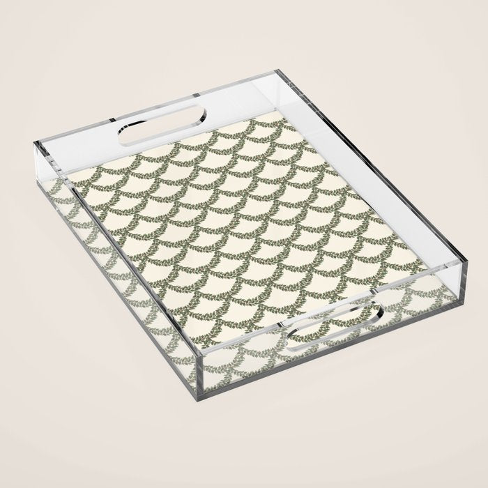 Boughs of Holly Pattern Acrylic Tray Gallery Image 1