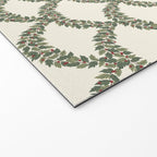 Boughs of Holly Pattern Welcome Mat Gallery Image 2
