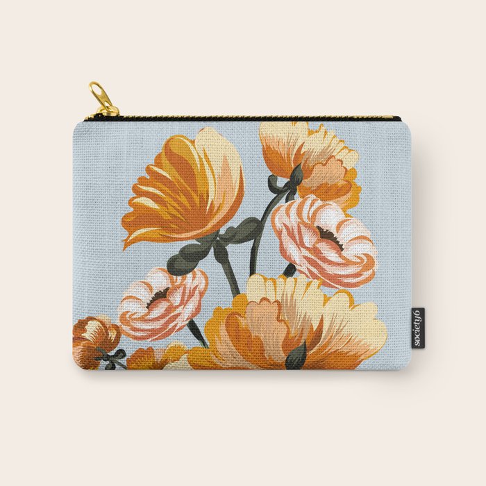 California poppies, Spring flowers warm colors, Carry All Pouch Gallery Image 1