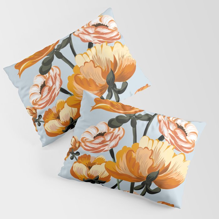 California poppies, Spring flowers warm colors, Pillow Sham Gallery Image 1