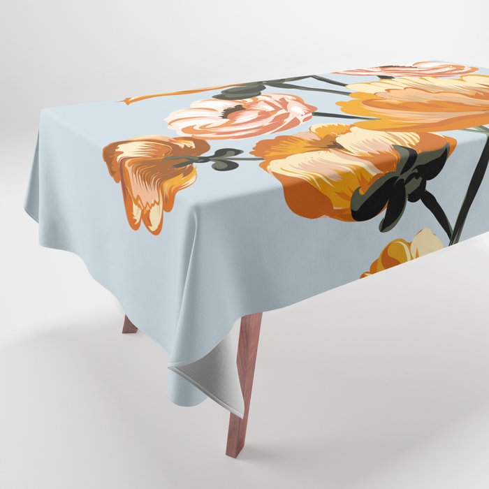 California poppies, Spring flowers warm colors, Tablecloth Gallery Image 1