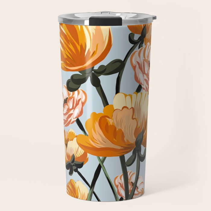 California poppies, Spring flowers warm colors, Travel Mug Gallery Image 1