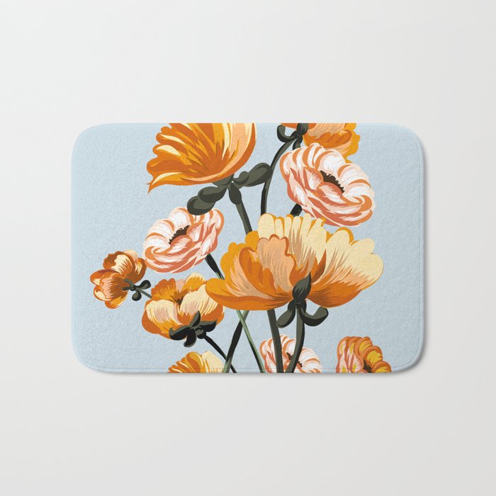 California poppies, Spring flowers warm colors, Bath Mat Gallery Image 1