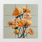 California poppies, Spring flowers warm colors, Wood Wall Art Gallery Image 1
