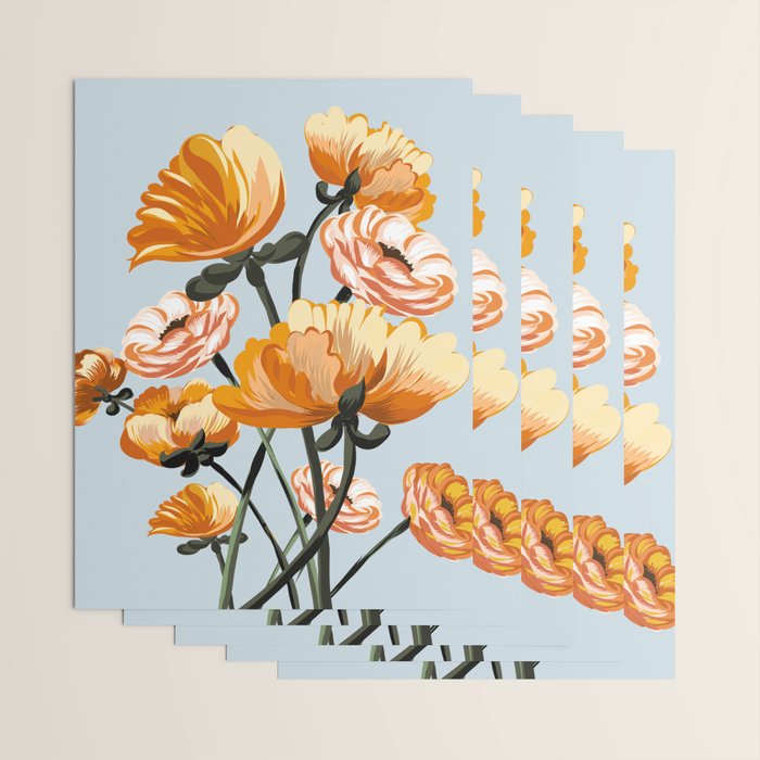 California poppies, Spring flowers warm colors, Wrapping Paper Gallery Image 3