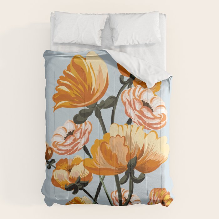 California poppies, Spring flowers warm colors, Comforter Gallery Image 6