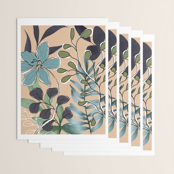 Elegant Botanical Line Art 4 Wrapping Paper Gallery Image 3