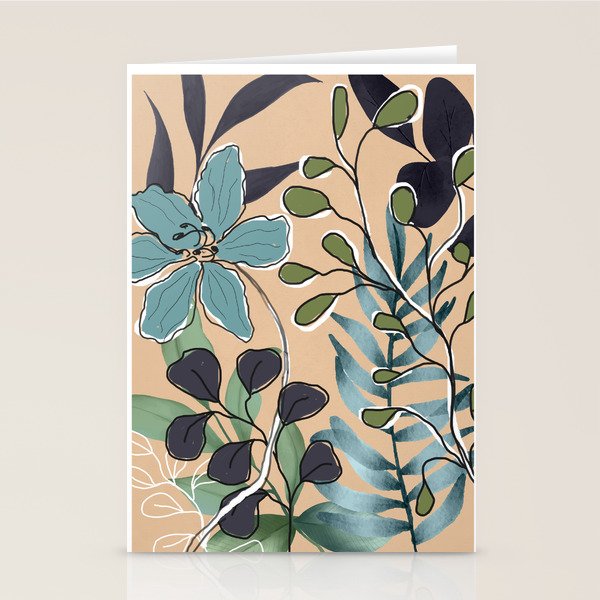 Elegant Botanical Line Art 4 Stationery Card Gallery Image 2