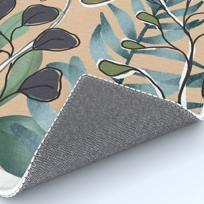 Elegant Botanical Line Art 4 Rug Gallery Image 4