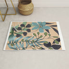 Elegant Botanical Line Art 4 Rug Gallery Image 1