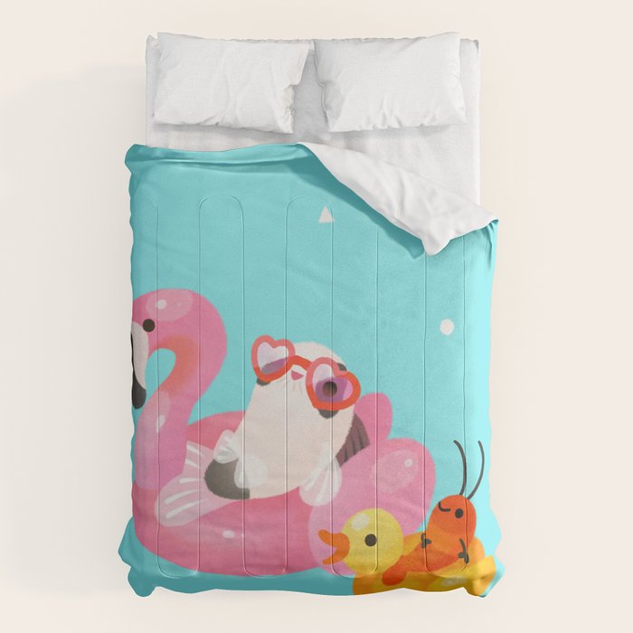 Cory cats in the swimming pool 2 Comforter Gallery Image 6
