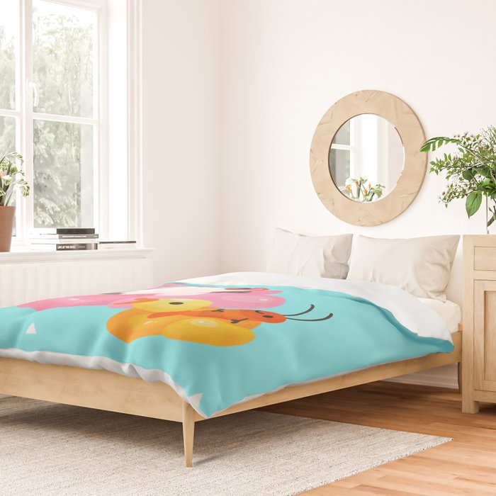 Cory cats in the swimming pool 2 Duvet Cover Gallery Image 2