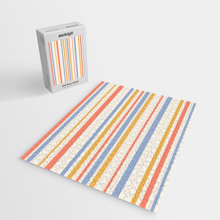 Classic Stripes XXIII - Retro Summer Jigsaw Puzzle Gallery Image 2