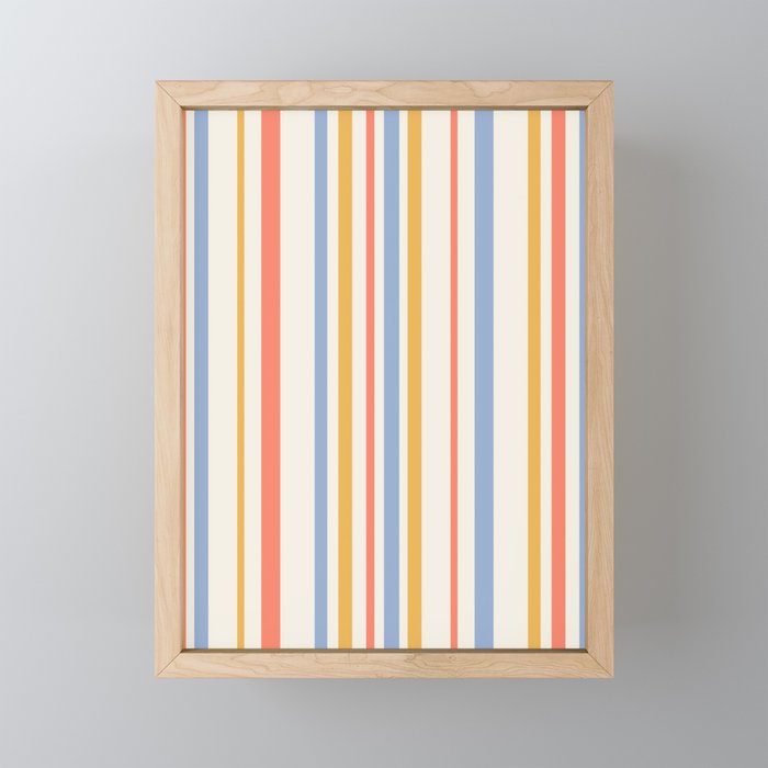 Classic Stripes XXIII - Retro Summer Mini Art Print Gallery Image 1