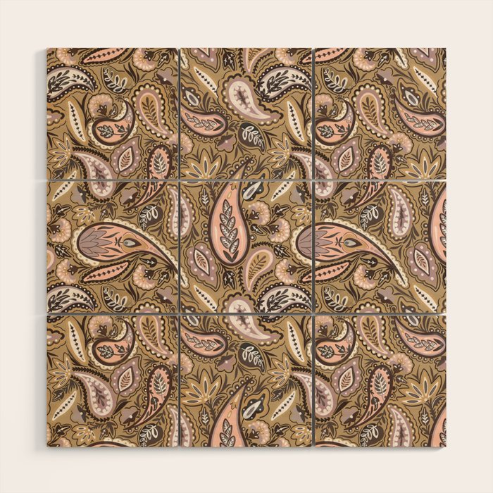 Vintage Paisley Harmony Wood Wall Art Gallery Image 1