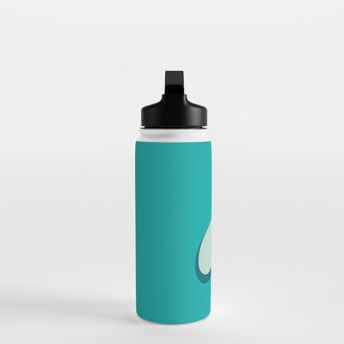 Lucky Bee - Cute Retro Minimalism in Orange and Turquoise Water Bottle Gallery Image 3