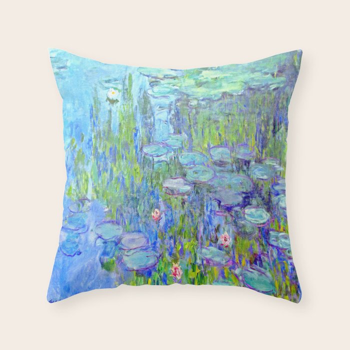 Water Lilies monet : Nympheas Throw Pillow Gallery Image 1