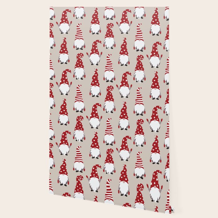 Christmas Gnomes Polka Pattern Wallpaper Gallery Image 2