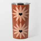 Terracotta star heart flower Travel Mug Gallery Image 1