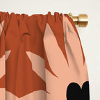 Terracotta star heart flower Window Curtain Gallery Image 2