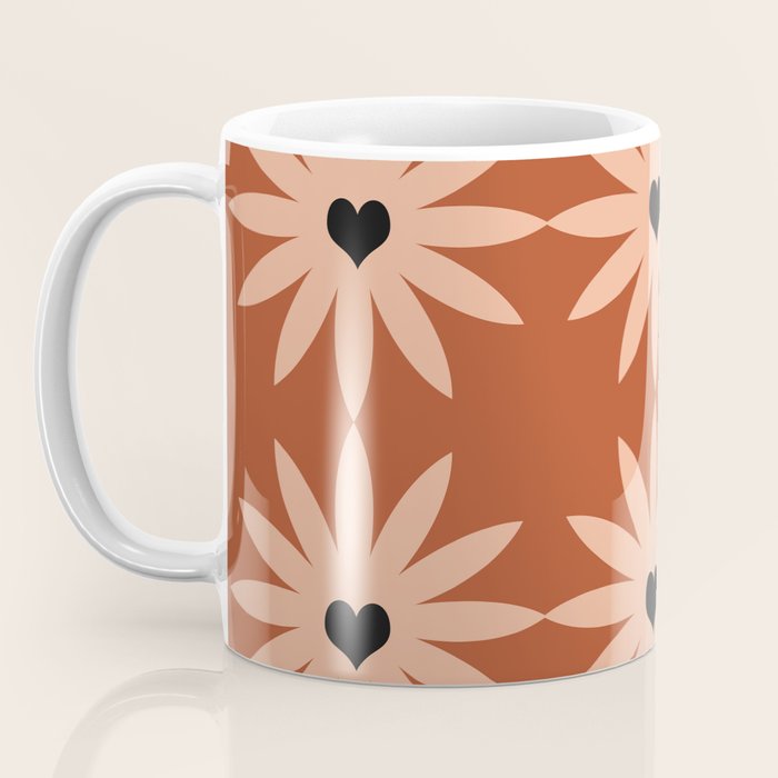 Terracotta star heart flower Coffee Mug Gallery Image 3
