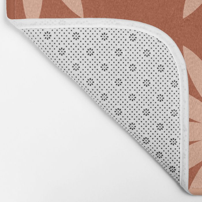 Terracotta star heart flower Bath Mat Gallery Image 2