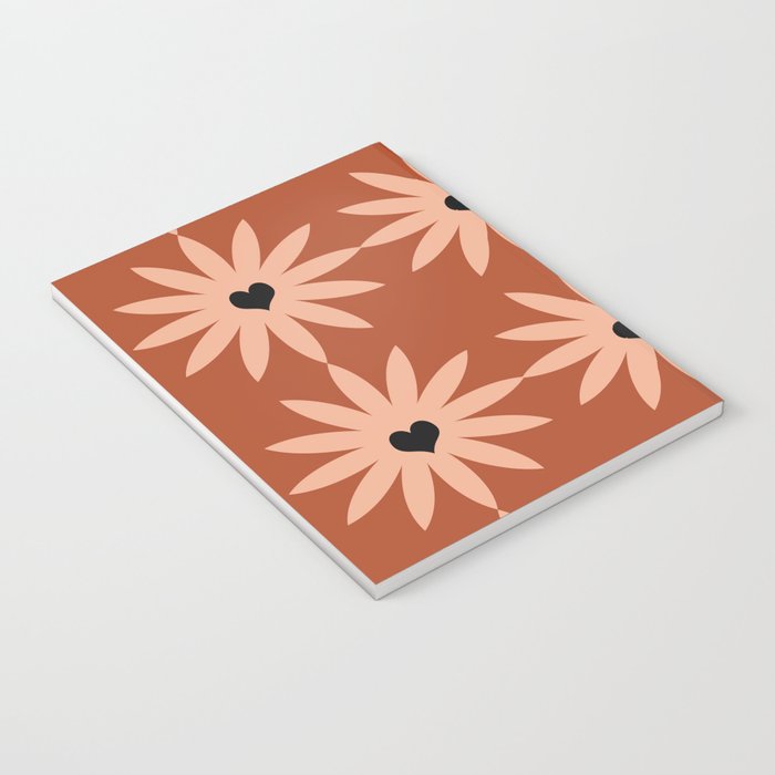 Terracotta star heart flower Notebook Gallery Image 3