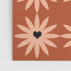 Terracotta star heart flower Poster Gallery Image 3
