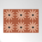 Terracotta star heart flower Welcome Mat Gallery Image 1