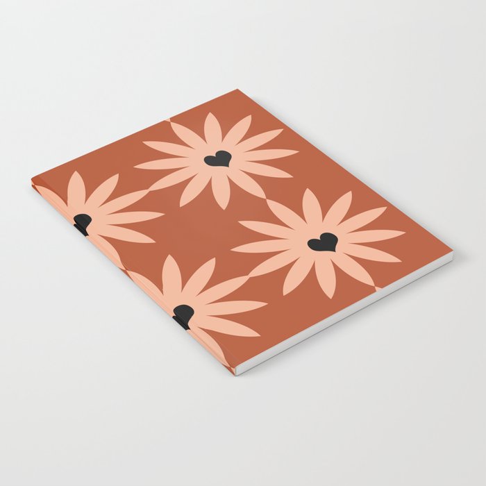Terracotta star heart flower Notebook Gallery Image 2