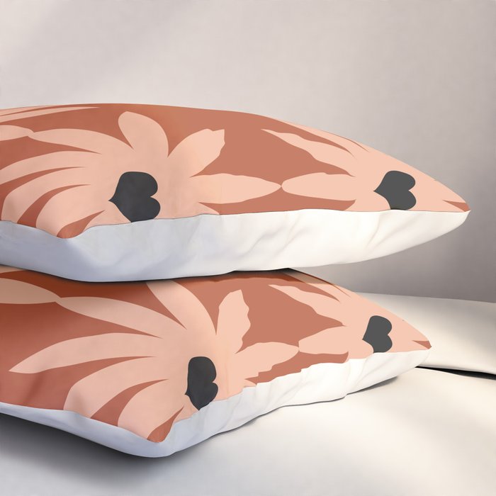Terracotta star heart flower Pillow Sham Gallery Image 3