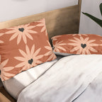 Terracotta star heart flower Pillow Sham Gallery Image 2