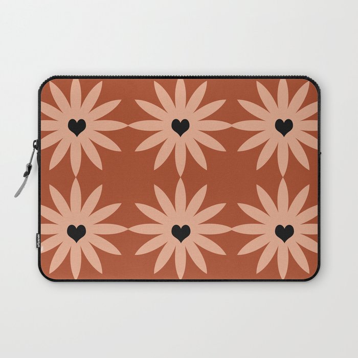 Terracotta star heart flower Laptop Sleeve Gallery Image 1