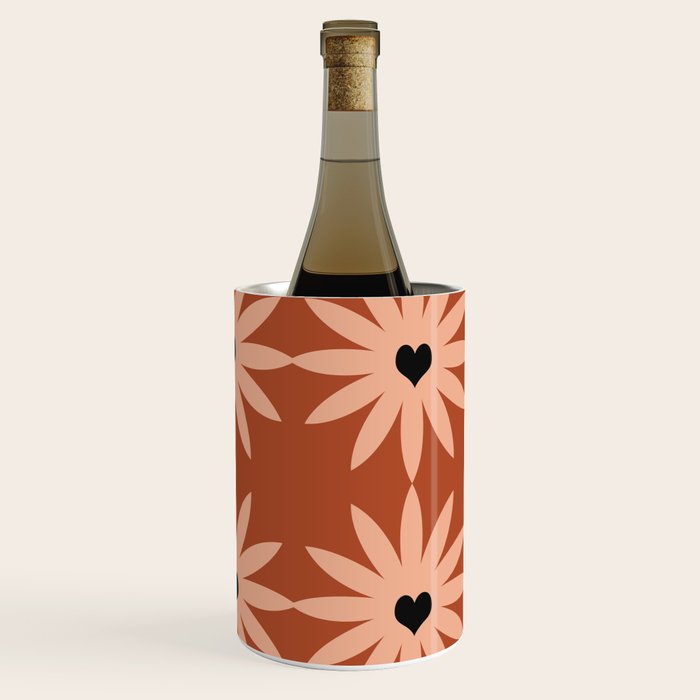 Terracotta star heart flower Wine Chiller Gallery Image 3