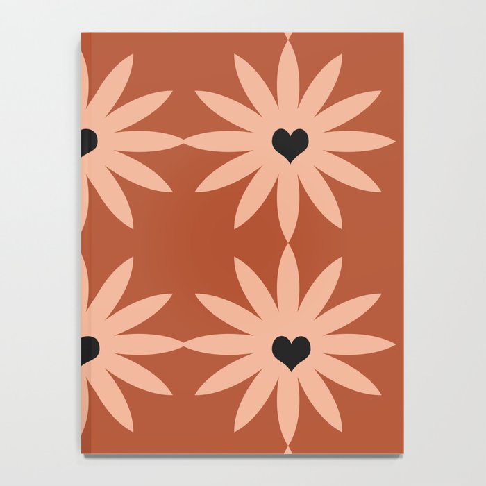 Terracotta star heart flower Notebook Gallery Image 4