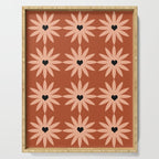 Terracotta star heart flower Serving Tray Gallery Image 1