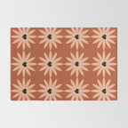 Terracotta star heart flower Rug Gallery Image 2