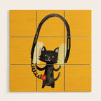 I Love Huge Headphone Wood Wall Art Gallery Image 1