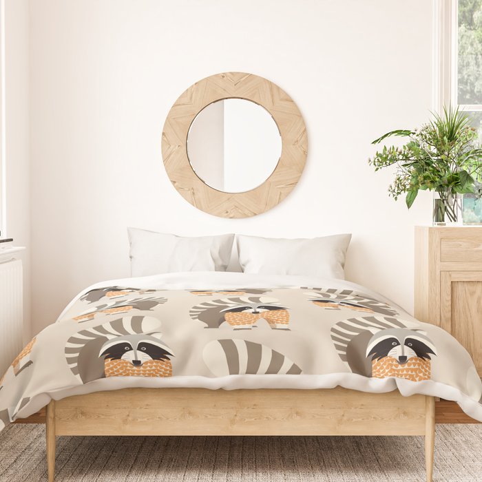 Whimsical Raccoon Duvet Cover Gallery Image 3