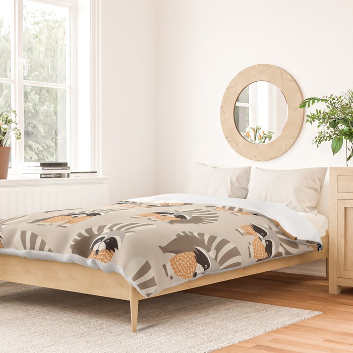 Whimsical Raccoon Duvet Cover Gallery Image 2