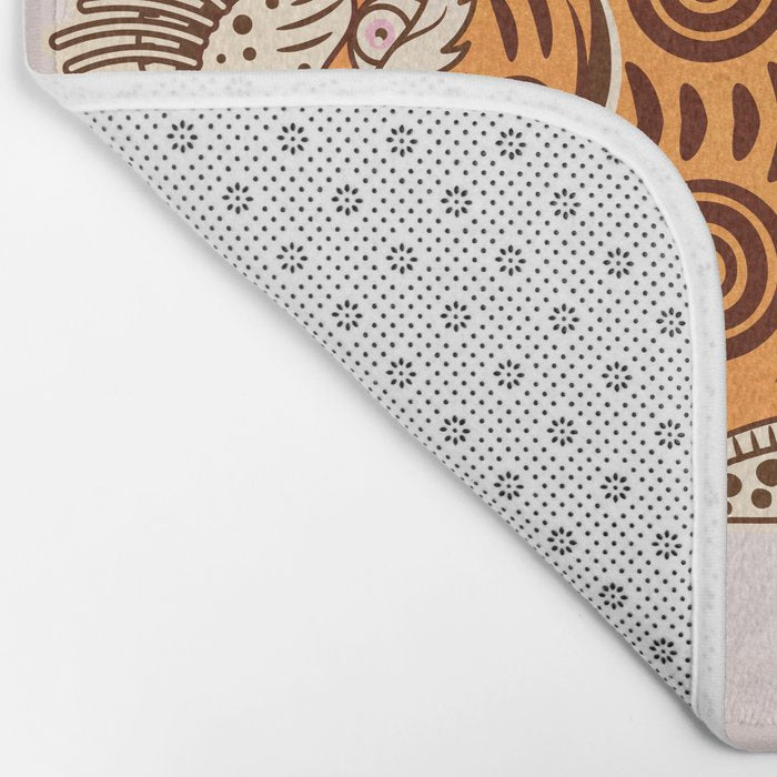 King Of The Jungle 03: Peach Tiger Edition Bath Mat Gallery Image 2