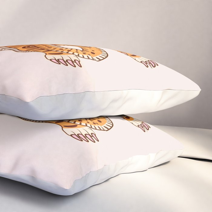 King Of The Jungle 03: Peach Tiger Edition Pillow Sham Gallery Image 3