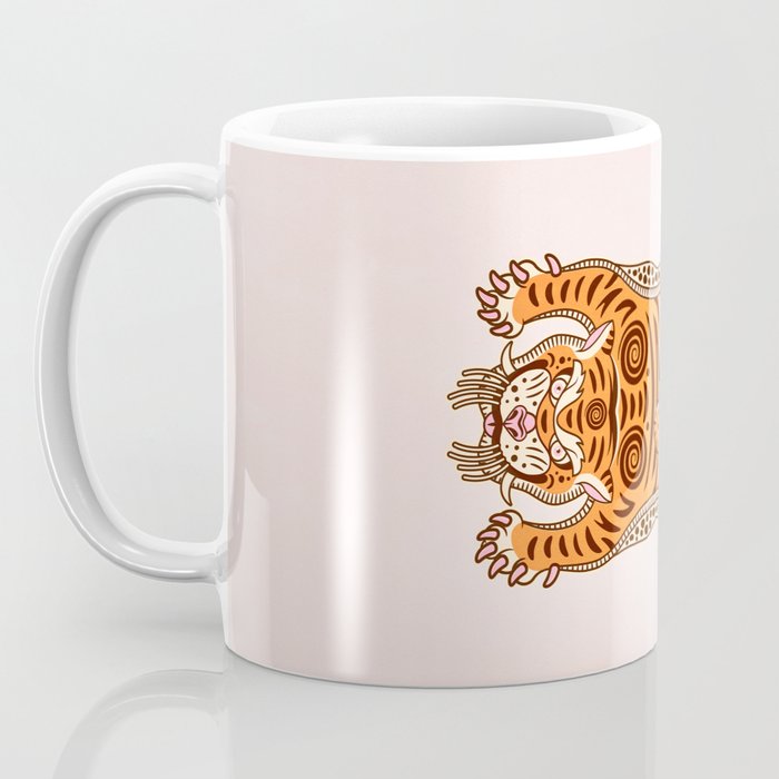 King Of The Jungle 03: Peach Tiger Edition Coffee Mug Gallery Image 3