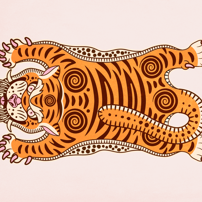 King Of The Jungle 03: Peach Tiger Edition Coffee Mug Gallery Image 2